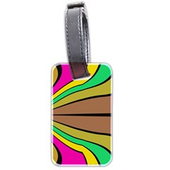 Symmetric Waves Luggage Tag (two Sides) by LalyLauraFLM