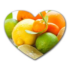 Citrus Fruits Heart Mousepads