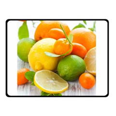 Citrus Fruits Double Sided Fleece Blanket (small)  by emkurr