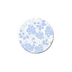 Floral Wallpaper Blue Golf Ball Marker by ImpressiveMoments