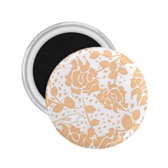Floral Wallpaper Peach 2 25  Magnets by ImpressiveMoments