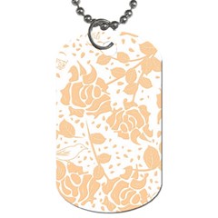 Floral Wallpaper Peach Dog Tag (one Side) by ImpressiveMoments