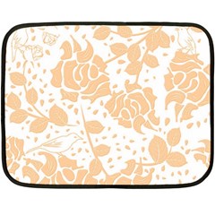 Floral Wallpaper Peach Fleece Blanket (mini) by ImpressiveMoments