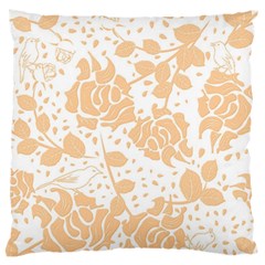 Floral Wallpaper Peach Standard Flano Cushion Cases (one Side)  by ImpressiveMoments