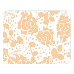 Floral Wallpaper Peach Double Sided Flano Blanket (large)  by ImpressiveMoments