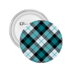 Smart Plaid Teal 2 25  Buttons by ImpressiveMoments