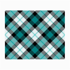 Smart Plaid Teal Small Glasses Cloth (2-side) by ImpressiveMoments