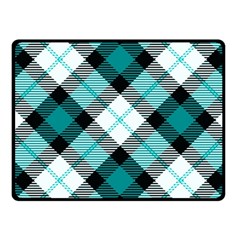 Smart Plaid Teal Fleece Blanket (small) by ImpressiveMoments