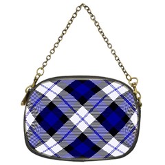 Smart Plaid Blue Chain Purses (two Sides)  by ImpressiveMoments