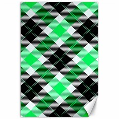 Smart Plaid Green Canvas 20  X 30   by ImpressiveMoments