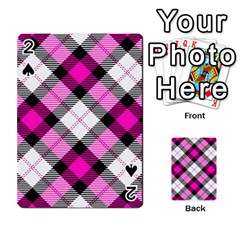 Smart Plaid Hot Pink Playing Cards 54 Designs 