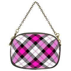 Smart Plaid Hot Pink Chain Purses (one Side)  by ImpressiveMoments
