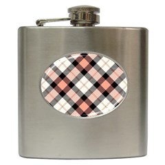 Smart Plaid Peach Hip Flask (6 Oz) by ImpressiveMoments