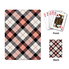 Smart Plaid Peach Playing Card by ImpressiveMoments