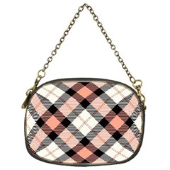 Smart Plaid Peach Chain Purses (one Side)  by ImpressiveMoments