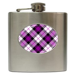 Smart Plaid Purple Hip Flask (6 Oz) by ImpressiveMoments