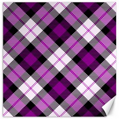 Smart Plaid Purple Canvas 20  X 20  