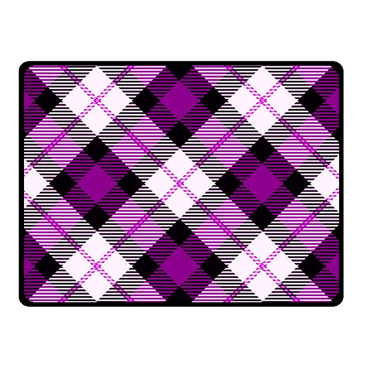 Smart Plaid Purple Double Sided Fleece Blanket (Small) 