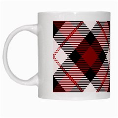 Smart Plaid Red White Mugs by ImpressiveMoments