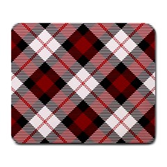 Smart Plaid Red Large Mousepads by ImpressiveMoments