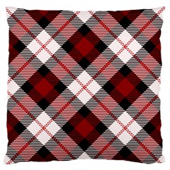 Smart Plaid Red Large Flano Cushion Cases (two Sides) 