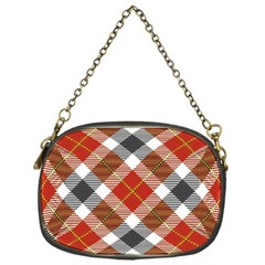 Smart Plaid Warm Colors Chain Purses (one Side)  by ImpressiveMoments