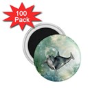 Funny Dswimming Dolphin 1.75  Magnets (100 pack)  Front