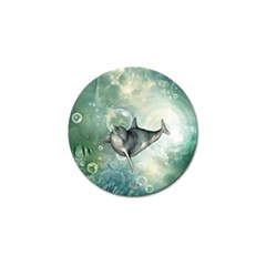 Funny Dswimming Dolphin Golf Ball Marker (10 Pack) by FantasyWorld7