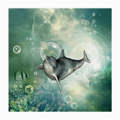 Funny Dswimming Dolphin Medium Glasses Cloth