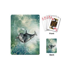 Funny Dswimming Dolphin Playing Cards (mini) 