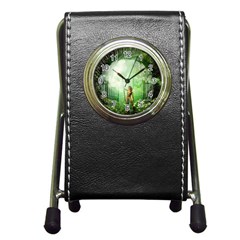 The Gate In The Magical World Pen Holder Desk Clocks by FantasyWorld7