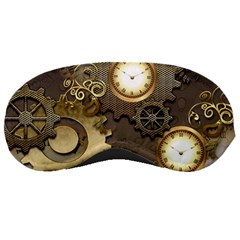 Steampunk, Golden Design With Clocks And Gears Sleeping Masks by FantasyWorld7