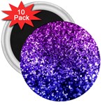 Midnight Glitter 3  Magnets (10 pack) 