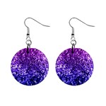 Midnight Glitter Mini Button Earrings