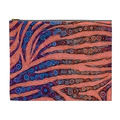 Florescent Orange Zebra Abstract  Cosmetic Bag (xl) by OCDesignss