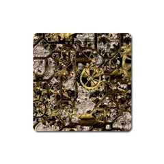 Metal Steampunk  Square Magnet