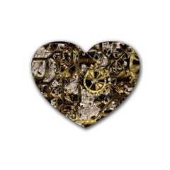 Metal Steampunk  Rubber Coaster (Heart) 