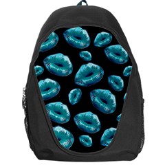 Turquoise Sassy Lips  Backpack Bag