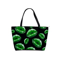 Sassy Florescent Green Lips Shoulder Handbags