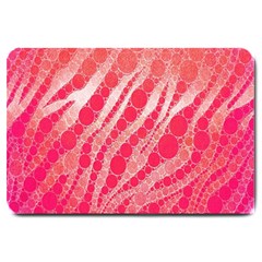 Florescent Pink Zebra Pattern  Large Doormat  by OCDesignss