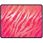 Florescent Pink Zebra Pattern  Fleece Blanket (Medium)  60 x50  Blanket Front