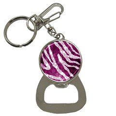 Purple Zebra Print Bling Pattern  Bottle Opener Key Chains by OCDesignss