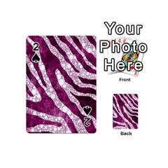 Purple Zebra Print Bling Pattern  Playing Cards 54 (mini)  by OCDesignss