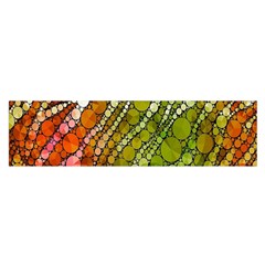 Orange Green Zebra Bling Pattern  Satin Scarf (oblong) by OCDesignss