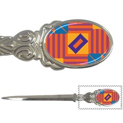 Shapes And Stripes Symmetric Design Letter Opener by LalyLauraFLM