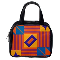 Shapes And Stripes Symmetric Design Classic Handbag (one Side) by LalyLauraFLM