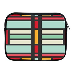 Mirrored Rectangles In Retro Colors Apple Ipad 2/3/4 Zipper Case by LalyLauraFLM