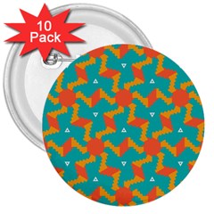Sun Pattern 3  Button (10 Pack)