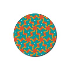 Sun Pattern Rubber Round Coaster (4 Pack) by LalyLauraFLM