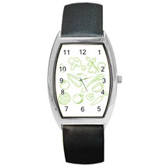 Green Vegetables Barrel Metal Watches